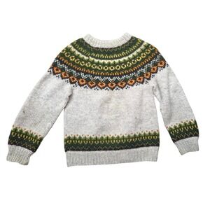 Vintage William Schmidt Oslo Hand-Knit Wool Sweater Classic Norwegian Fair Isle